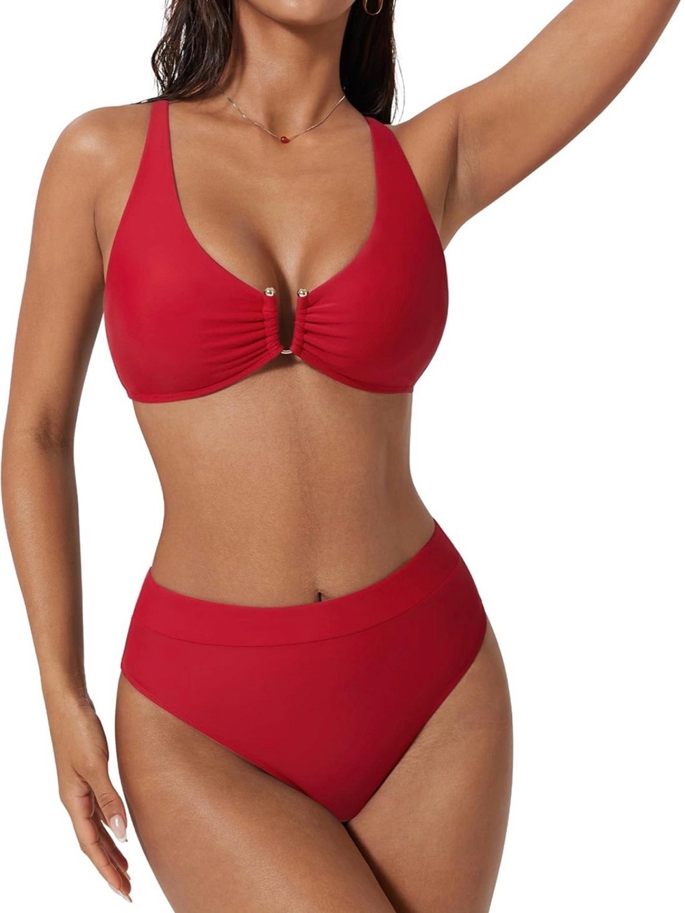 Red Push-Up Bikini Set - Women Swim